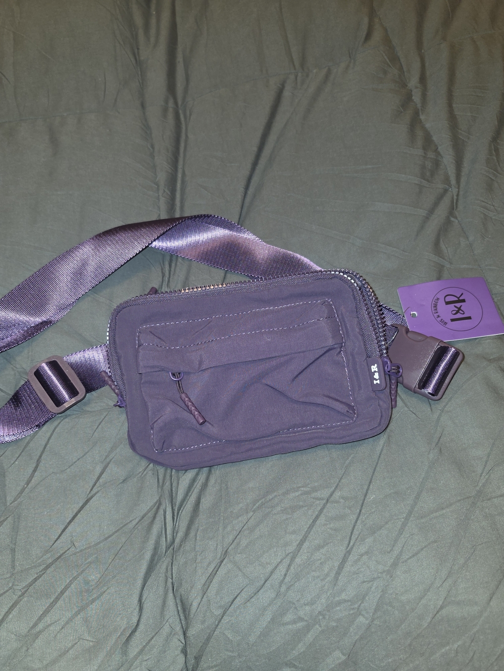 Iris And Rainbow Plum Belt Bag